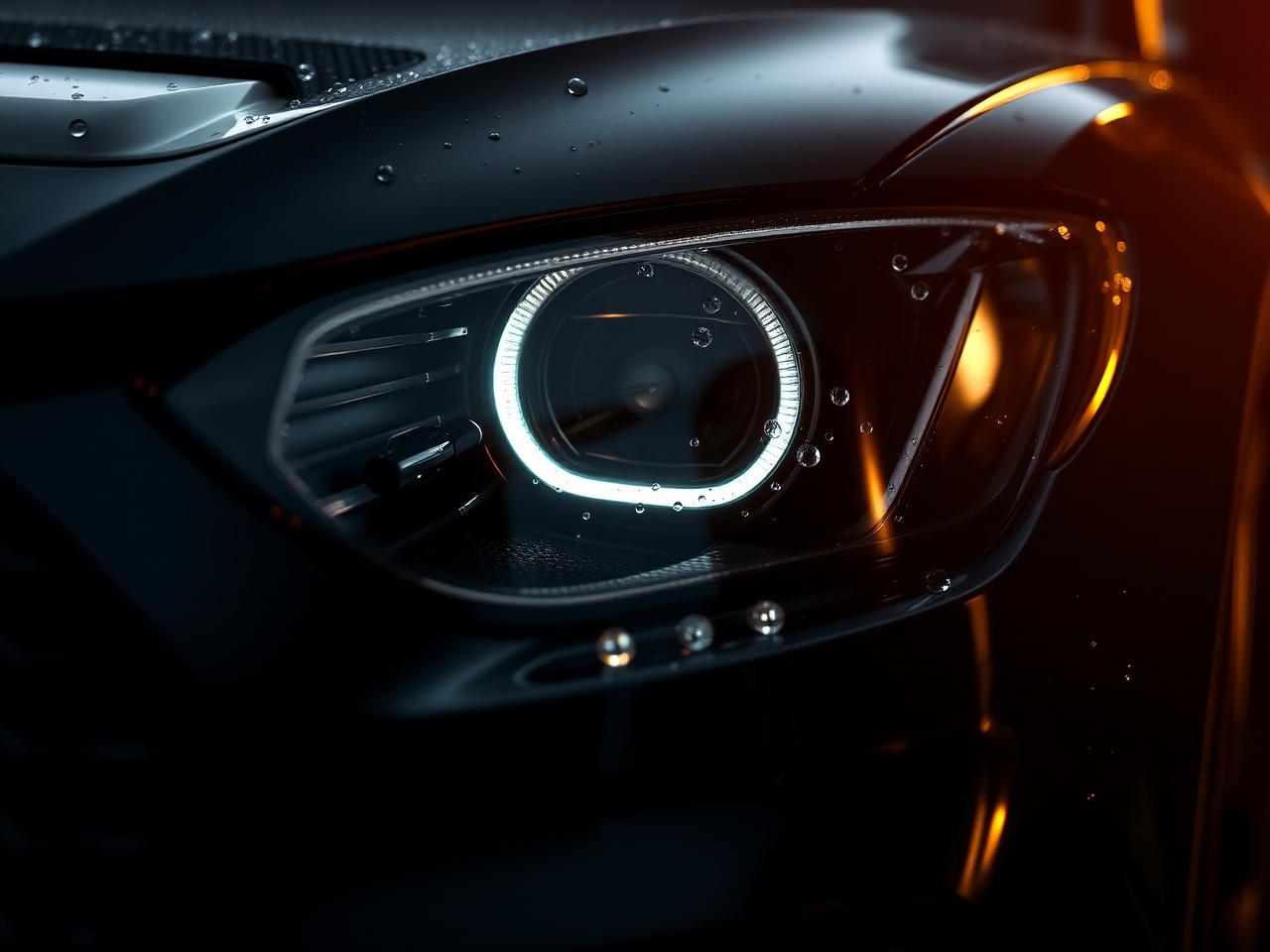 Detailed car headlight